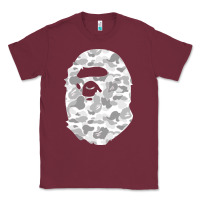 Burgundy Gorilla Head Shot Classic Tee - linhVisuals