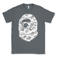 Charcoal Heather Gorilla Head Shot Classic Tee - linhVisuals