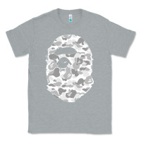 Heather Grey Gorilla Head Shot Classic Tee - linhVisuals