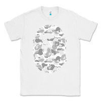 White Gorilla Head Shot Classic Tee - linhVisuals