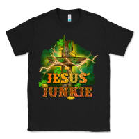 Black Jesus junkie St. Patricks Day Classic Tee - FaDigitalArtStudio