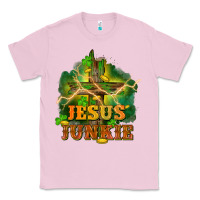 Bubblegum Pink Jesus junkie St. Patricks Day Classic Tee - FaDigitalArtStudio