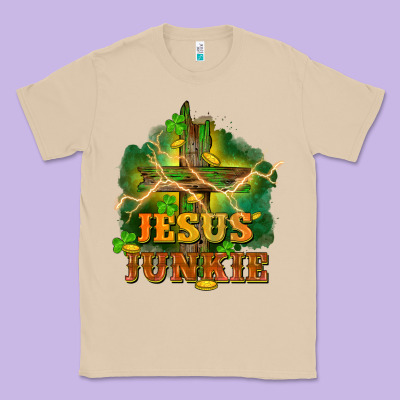 Jesus Junkie St. Patricks Day Classic Tee Designed By Fadigitalartstudio