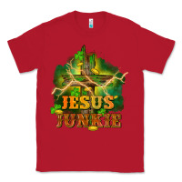 Red Jesus junkie St. Patricks Day Classic Tee - FaDigitalArtStudio