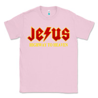 Bubblegum Pink jesus rocks highway to heaven Classic Tee - linhVisuals