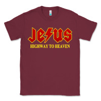 Burgundy jesus rocks highway to heaven Classic Tee - linhVisuals