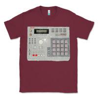 Burgundy akai mpc2000 Classic Tee - linhVisuals