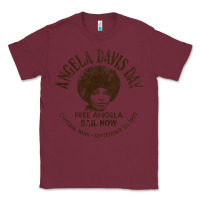 Burgundy angela davis day 70s black rights Classic Tee - linhVisuals