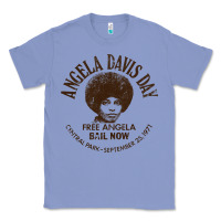 Colony Blue angela davis day 70s black rights Classic Tee - linhVisuals