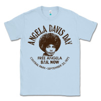 Dusty Blue angela davis day 70s black rights Classic Tee - linhVisuals