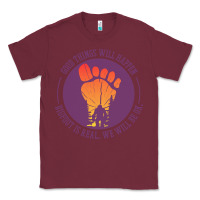 Burgundy bigfoot t  shirt bigfoot lives design t  shirt Classic Tee - linhVisuals