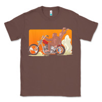 Chestnut bigfoot t  shirt bigfoot riding motorcycle for biker sasquatch chick t Classic Tee - linhVisuals