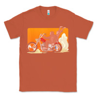 Copper bigfoot t  shirt bigfoot riding motorcycle for biker sasquatch chick t Classic Tee - linhVisuals