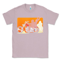 Lilac bigfoot t  shirt bigfoot riding motorcycle for biker sasquatch chick t Classic Tee - linhVisuals