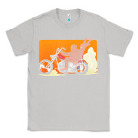 Moon Dust bigfoot t  shirt bigfoot riding motorcycle for biker sasquatch chick t Classic Tee - linhVisuals