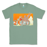 Sage bigfoot t  shirt bigfoot riding motorcycle for biker sasquatch chick t Classic Tee - linhVisuals