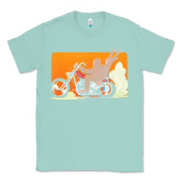 Seafoam bigfoot t  shirt bigfoot riding motorcycle for biker sasquatch chick t Classic Tee - linhVisuals