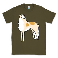 Army Green borzoi Classic Tee - linhVisuals