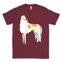 Burgundy borzoi Classic Tee - linhVisuals