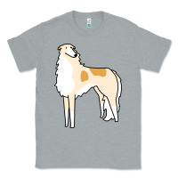 Heather Grey borzoi Classic Tee - linhVisuals