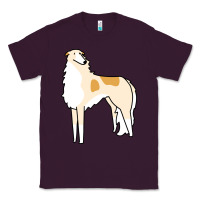 Plum borzoi Classic Tee - linhVisuals