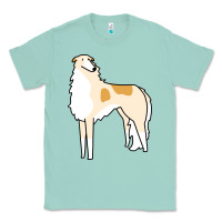 Seafoam borzoi Classic Tee - linhVisuals
