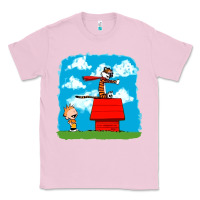 Bubblegum Pink Calvin Hobbes Classic Tee - linhVisuals
