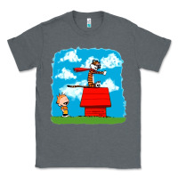 Charcoal Heather Calvin Hobbes Classic Tee - linhVisuals