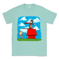 Seafoam Calvin Hobbes Classic Tee - linhVisuals