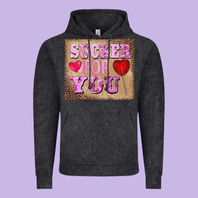 Valentine's Day Sucker For You Vintage Hoodie Designed By Barkaloodesign