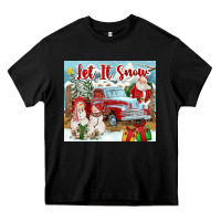 Black Let It Snow Tumbler Heavy Core Tee - FaDigitalArtStudio