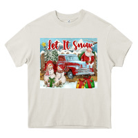 Cream Let It Snow Tumbler Heavy Core Tee - FaDigitalArtStudio