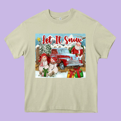 Let It Snow Tumbler Heavy Core Tee Designed By Fadigitalartstudio