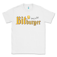 White #bitburger Classic Tee - linhVisuals
