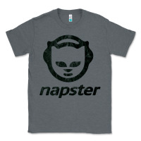 Charcoal Heather napster    napster Classic Tee - linhVisuals