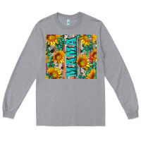 Heather Grey mama wıth sunflowers and gemstone Long Sleeve Tee - Artiststas
