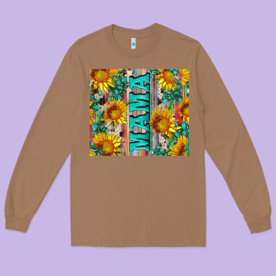 Mama Wıth Sunflowers And Gemstone Long Sleeve Tee Designed By Artiststas