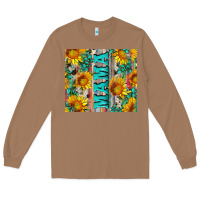 Toasted Coconut mama wıth sunflowers and gemstone Long Sleeve Tee - Artiststas