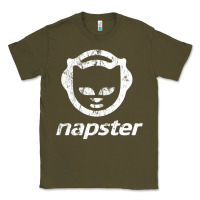 Army Green napster light Classic Tee - linhVisuals