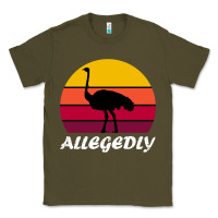 Army Green retro vintage allegedly ostrich Classic Tee - linhVisuals