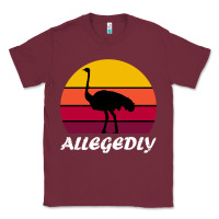 Burgundy retro vintage allegedly ostrich Classic Tee - linhVisuals