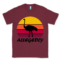 Burgundy retro vintage allegedly ostrich Classic Tee - linhVisuals