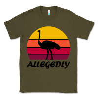 Army Green retro vintage allegedly ostrich Classic Tee - linhVisuals