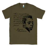 Army Green james baldwin Classic Tee - linhVisuals