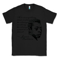 Black james baldwin Classic Tee - linhVisuals