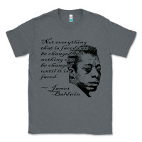 Charcoal Heather james baldwin Classic Tee - linhVisuals