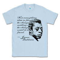 Dusty Blue james baldwin Classic Tee - linhVisuals