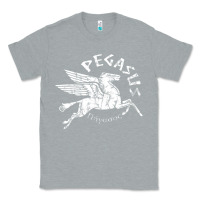 Heather Grey ivory pegasus Classic Tee - linhVisuals