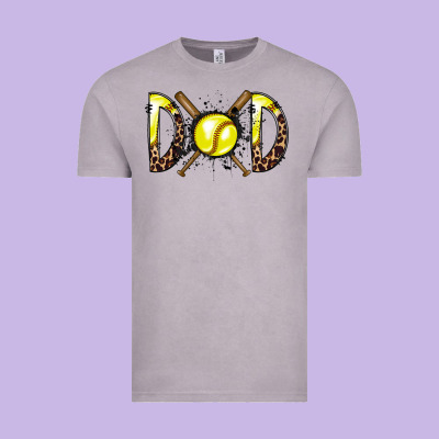 Dad Softball Vintage Tee Designed By Racoondesign