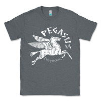 Charcoal Heather ivory pegasus Classic Tee - linhVisuals